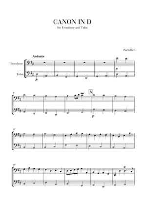Book cover for Canon in D for Trombone and Tuba