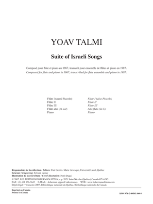 Suite of Israeli Songs (4 fl. / pno)