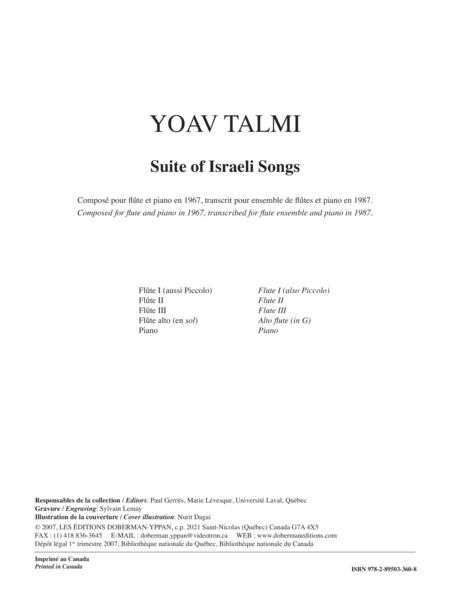 Suite of Israeli Songs (4 fl. / pno)