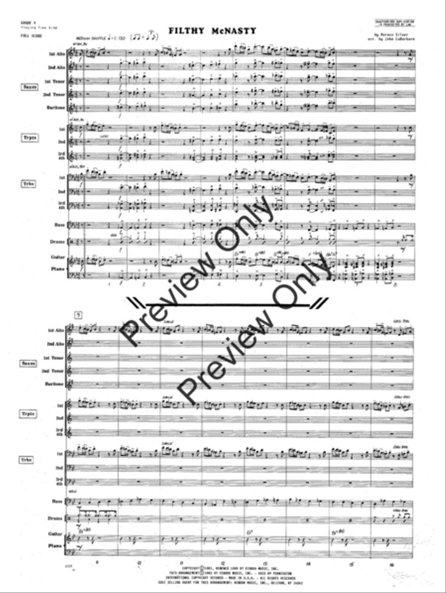 Filthy McNasty Filthy McNasty Jazz Ensemble scores gallery preview page 2