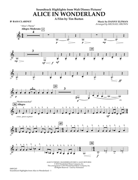 Alice In Wonderland, Soundtrack Highlights - Bb Bass Clarinet