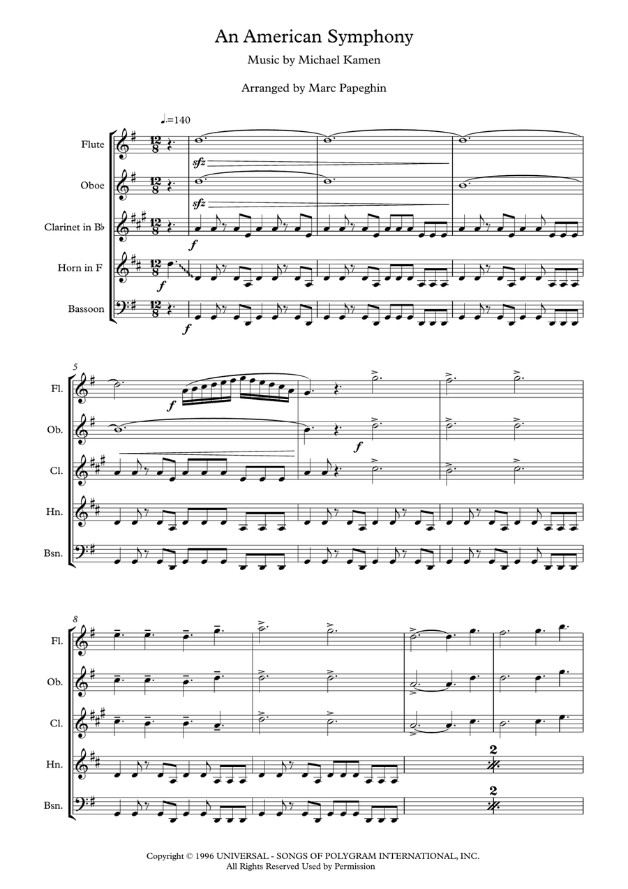 An American Symphony Woodwind Quintet scores gallery preview page 2