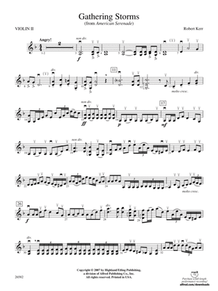 Gathering Storms (Movement 2 from American Serenade Symphony): 2nd Violin