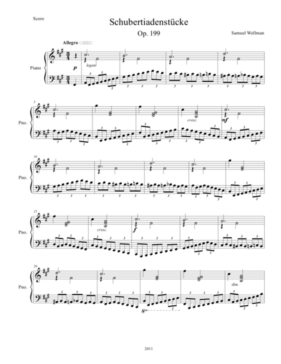 Schubertiadenstucke, Op. 199