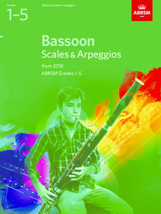 Book cover for Bassoon Scales & Arpeggios, ABRSM Grades 1-5