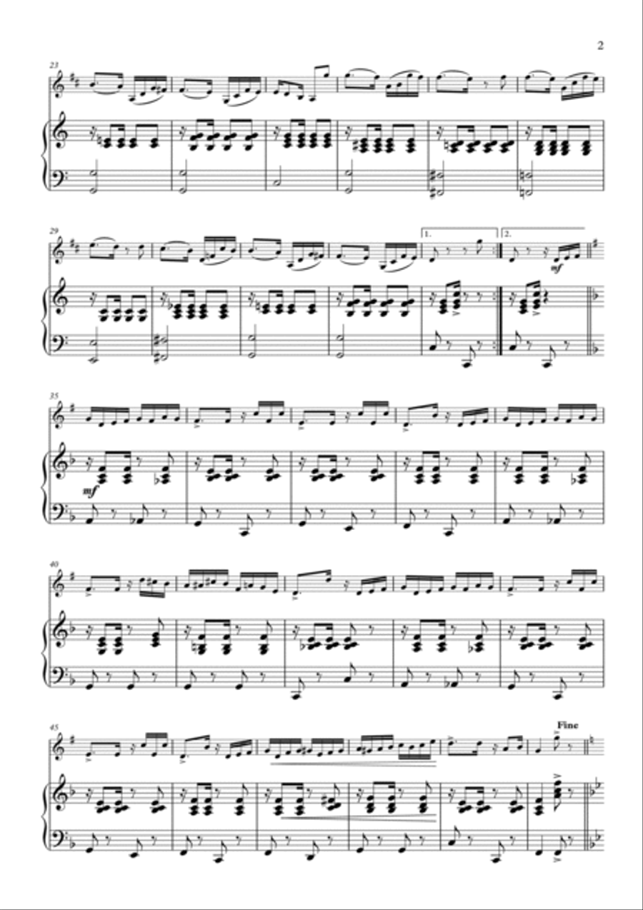 Atrevidinha - Clarinet & Piano B-Flat Clarinet scores gallery preview page 3