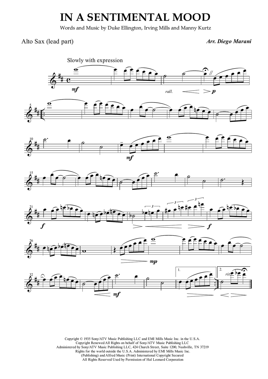 In A Sentimental Mood Woodwind Quartet scores gallery preview page 2