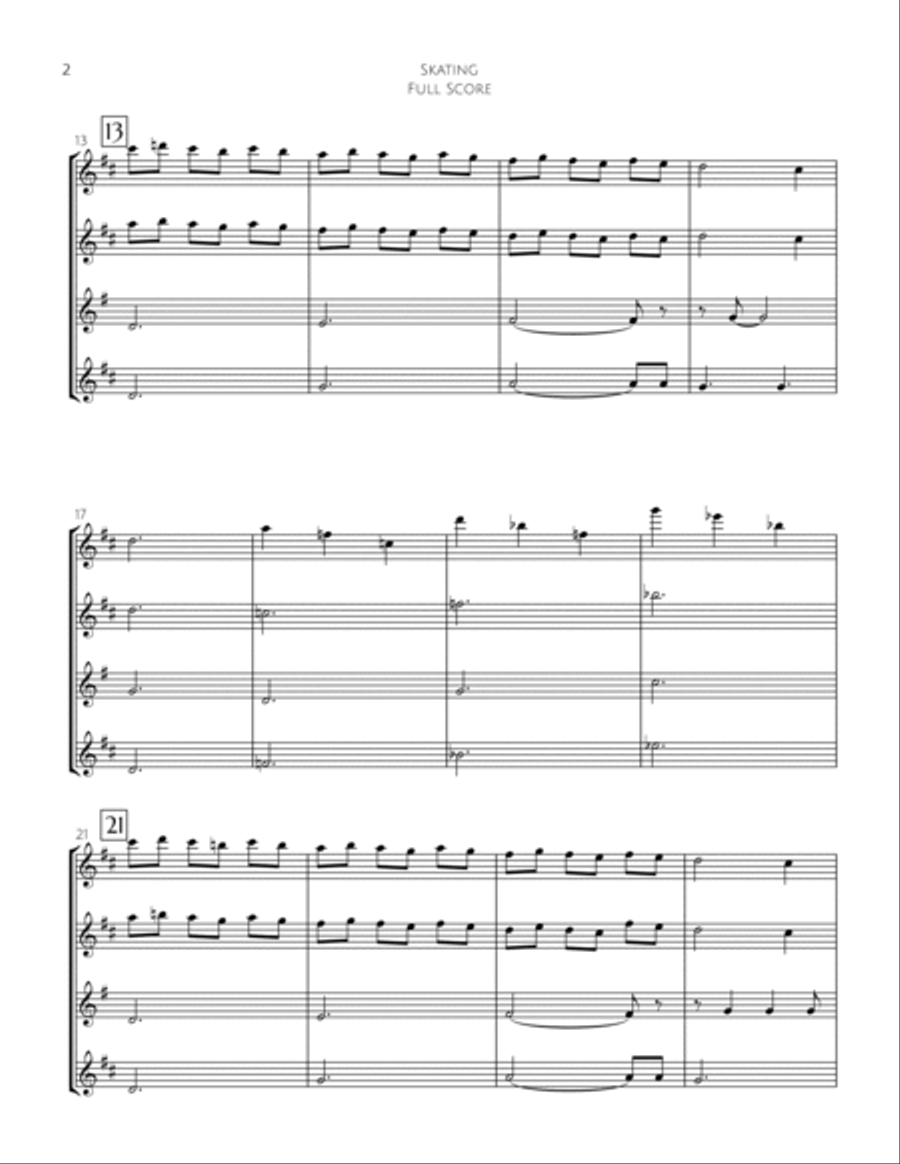 Skating Woodwind Quartet scores gallery preview page 3