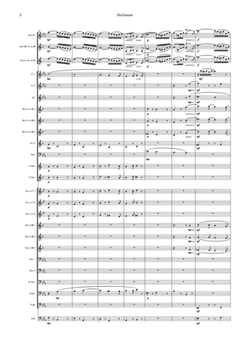 Sicilienne for flute, clarinet or alto sax solo and wind ensemble image number null