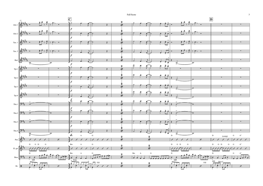 Burning Love Jazz Ensemble scores gallery preview page 3