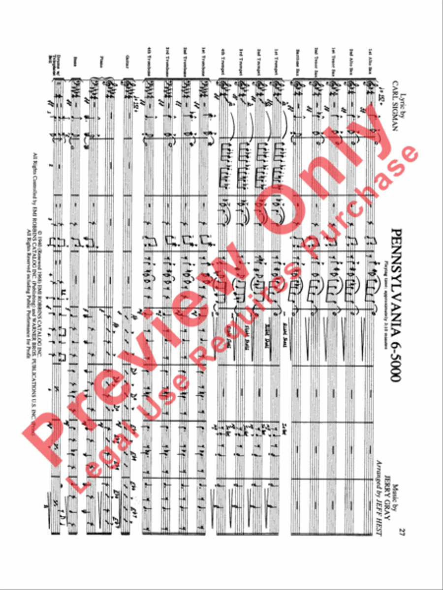 Original Big Band Sounds Big Band scores gallery preview page 28