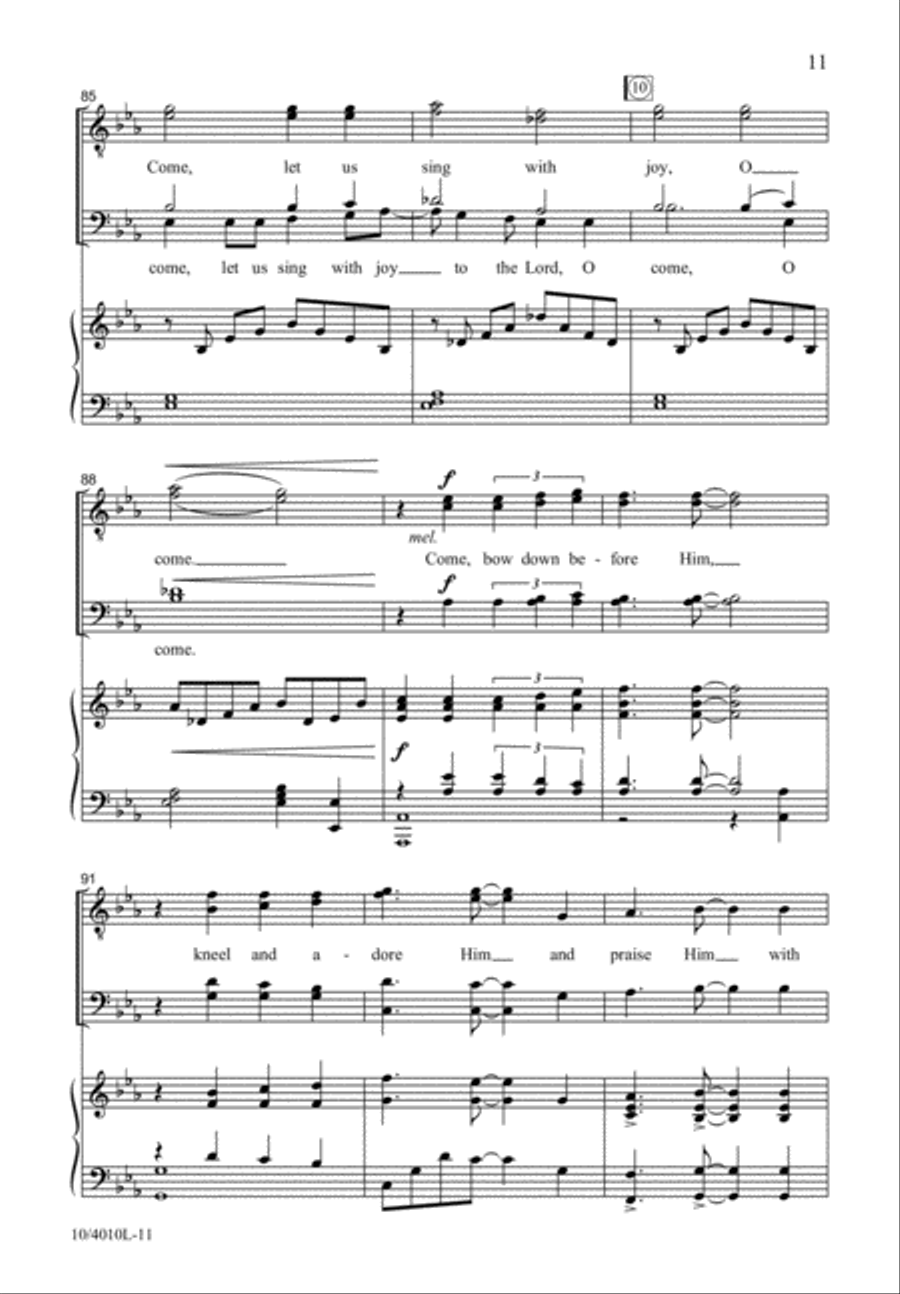 O Come, Let Us Sing TTBB scores gallery preview page 12