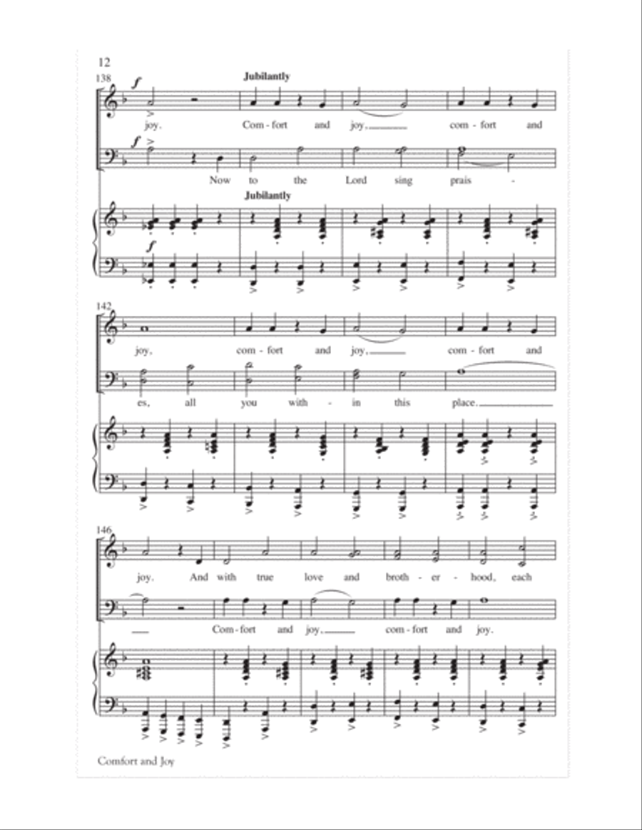 Comfort and Joy 4-Part scores gallery preview page 13