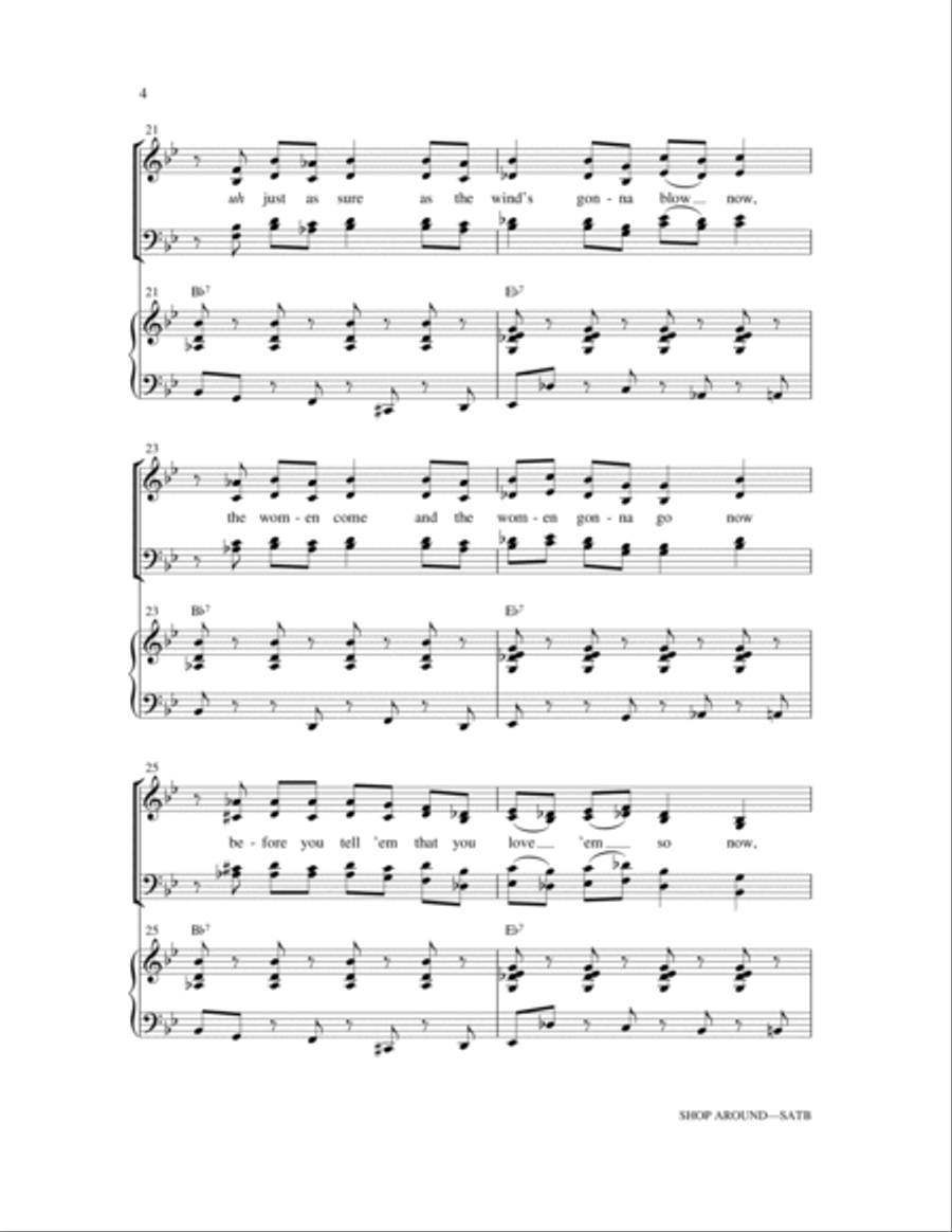 Shop Around 4-Part scores gallery preview page 4