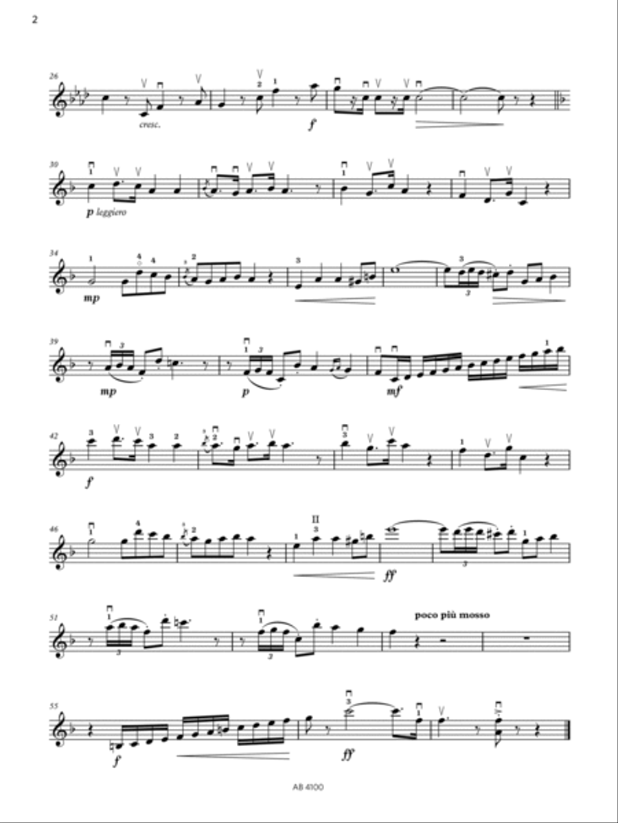 Toreador Song (Grade 6, A3, from the ABRSM Violin Syllabus from 2024) Violin Solo scores gallery preview page 2