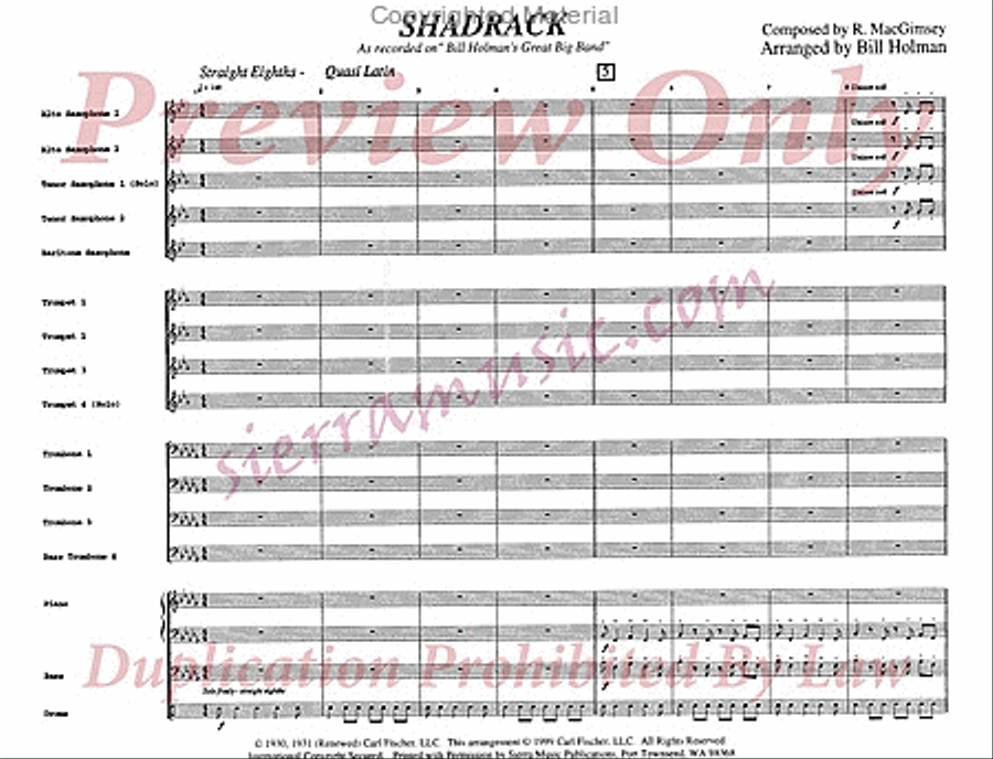 Shadrack Big Band scores gallery preview page 2