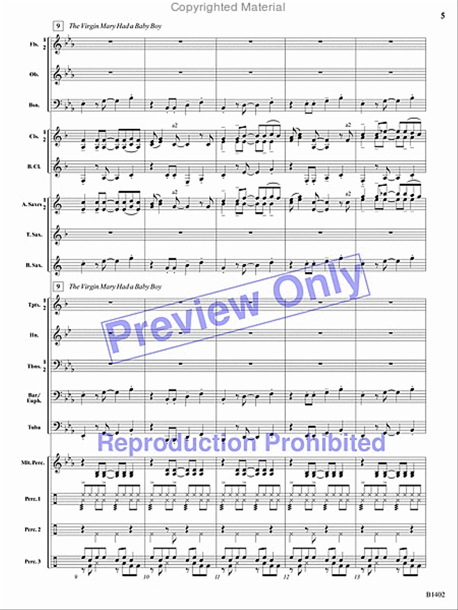 A Jammin' Caribbean Christmas Concert Band scores gallery preview page 26