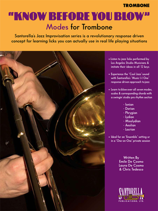 Book cover for Know Before You Blow - Jazz Modes for Trombone with CD