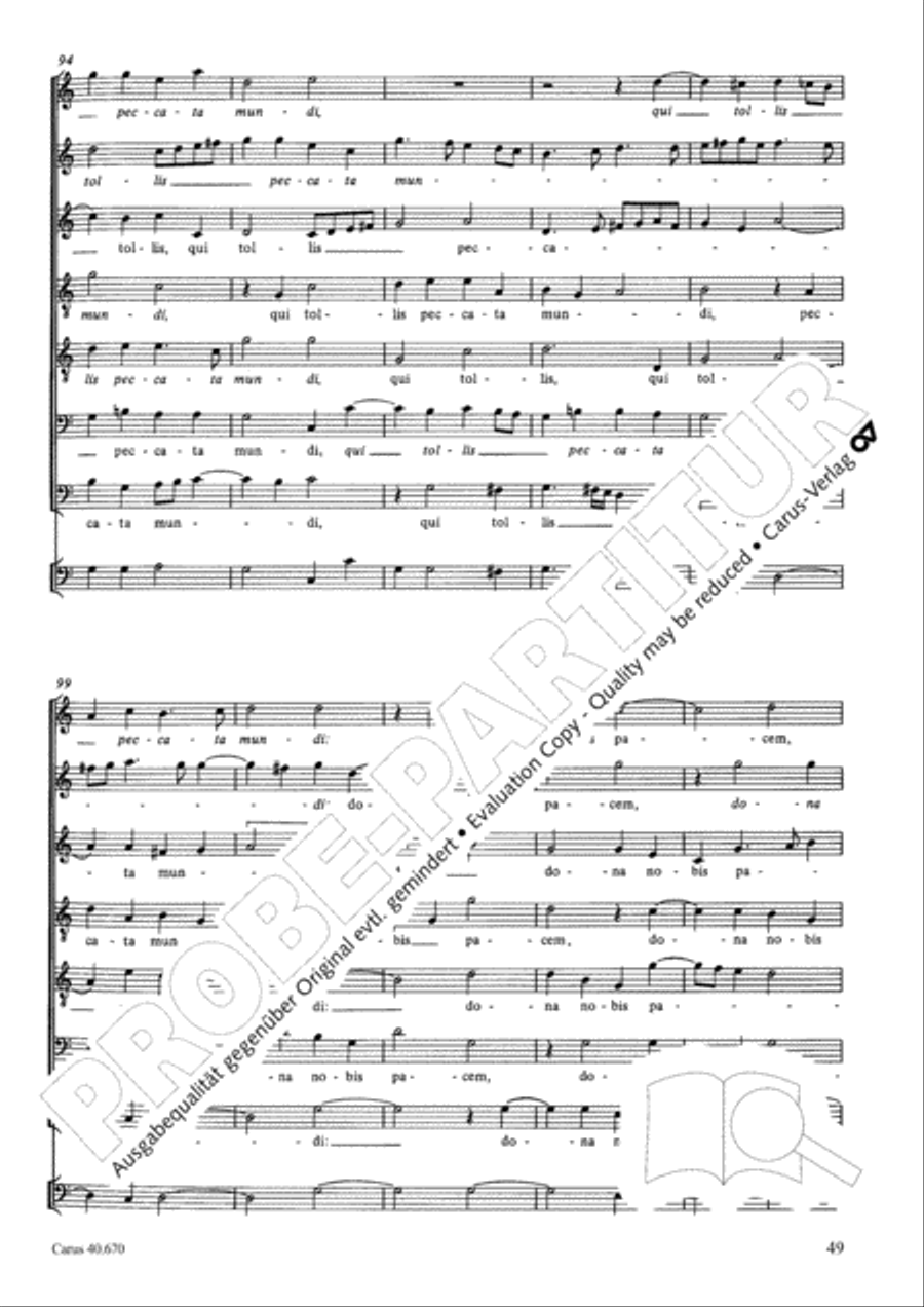 Missa in illo tempore Choir scores gallery preview page 62