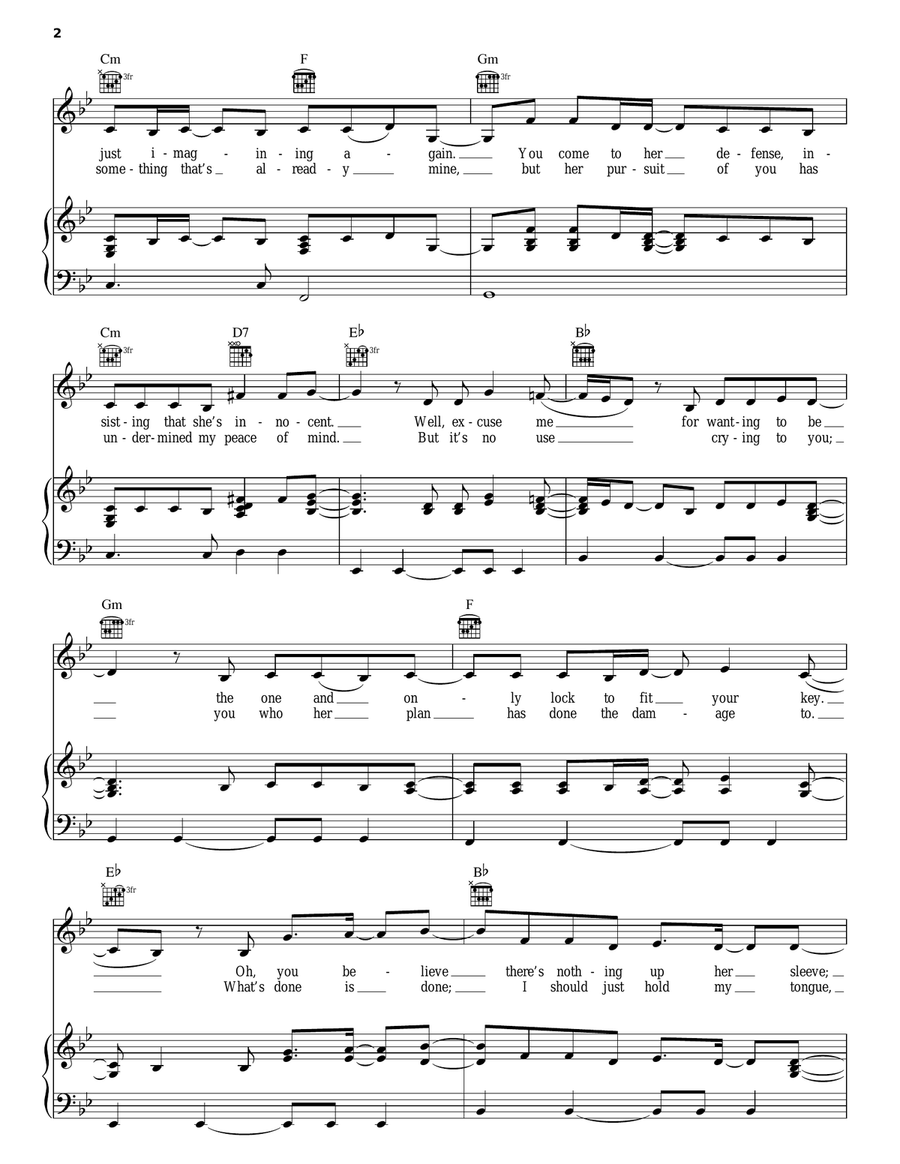 One Way Or Another Piano, Vocal, Guitar scores gallery preview page 2