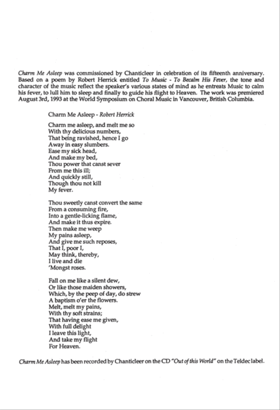 Charm Me Asleep Charm Me Asleep 4-Part scores gallery preview page 2