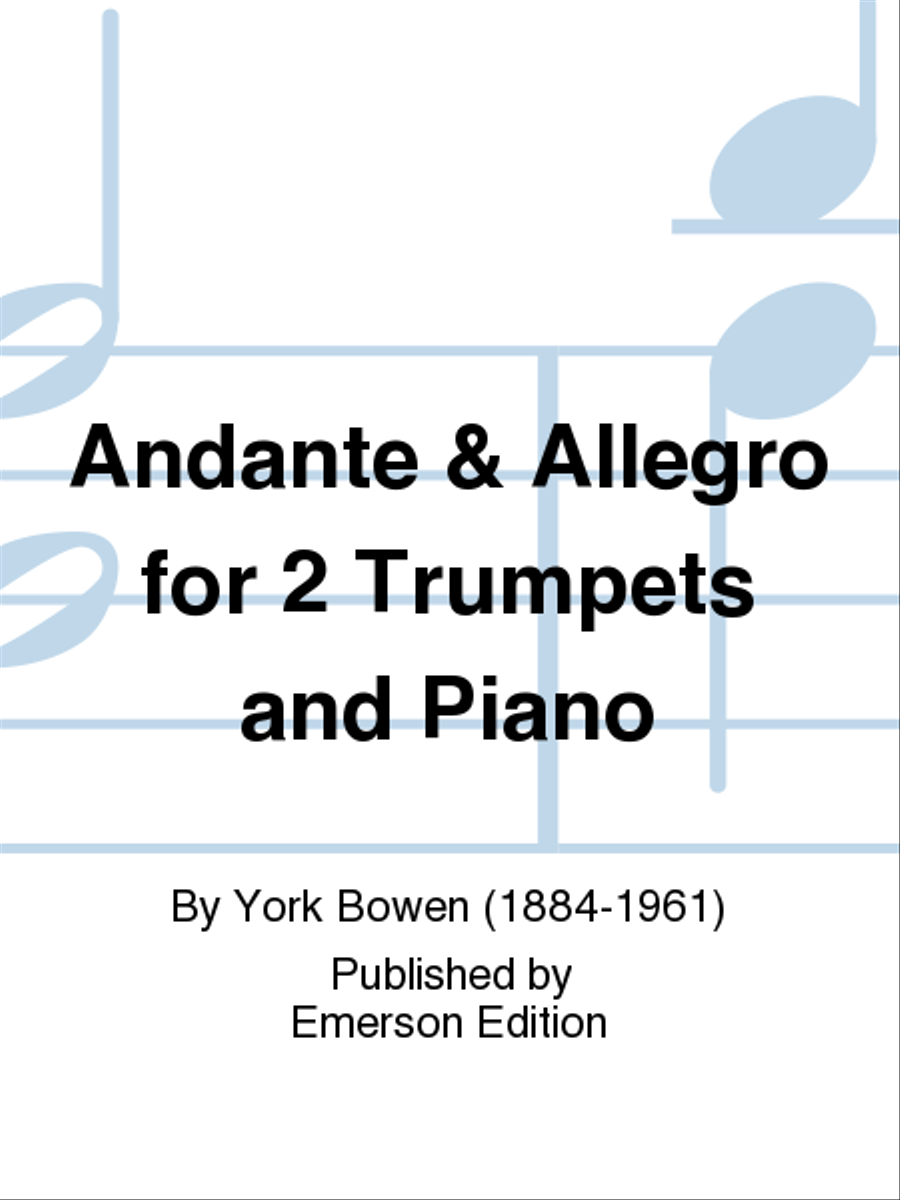 Andante & Allegro For 2 Trumpets And Piano Trumpet Duet scores gallery preview page 1