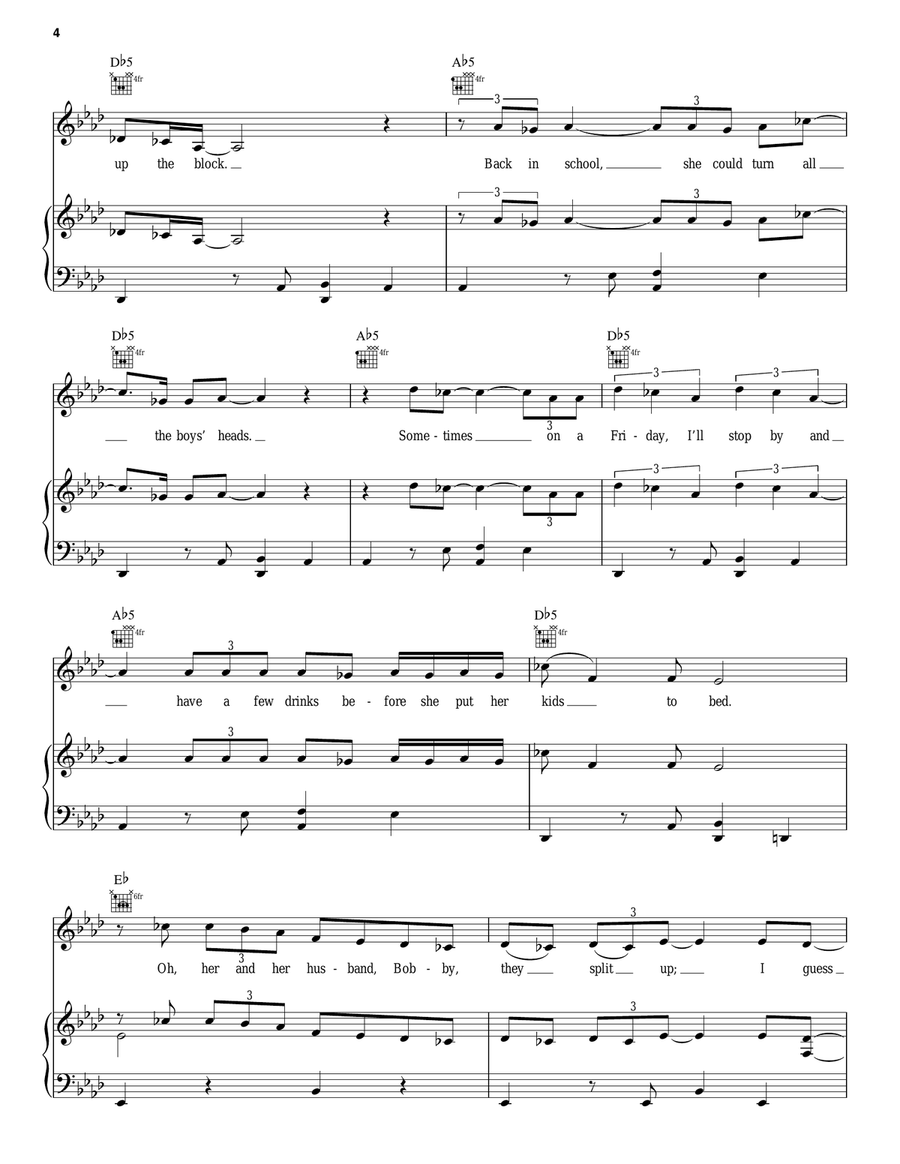 Glory Days Glory Days Piano, Vocal, Guitar scores gallery preview page 4