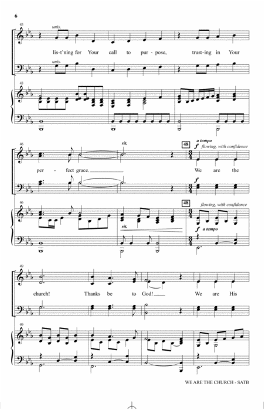 We Are The Church (Thanks Be To God) 4-Part scores gallery preview page 5