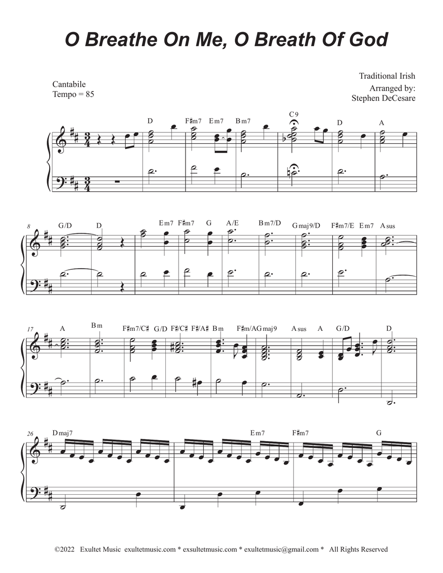 O Breathe On Me, O Breath Of God (Duet for Violin and Cello) String Duet scores gallery preview page 5