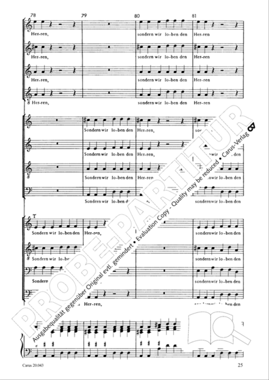 Nicht uns, Herr, sondern deinen Namen 4-Part scores gallery preview page 26
