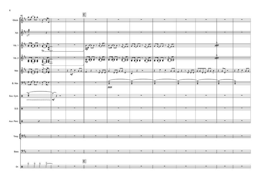 Don't You Worry Child Percussion Ensemble scores gallery preview page 6
