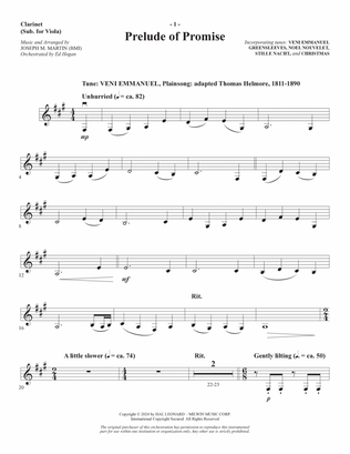 The Star Arising (A Cantata For Christmas) - Clarinet (sub Viola)