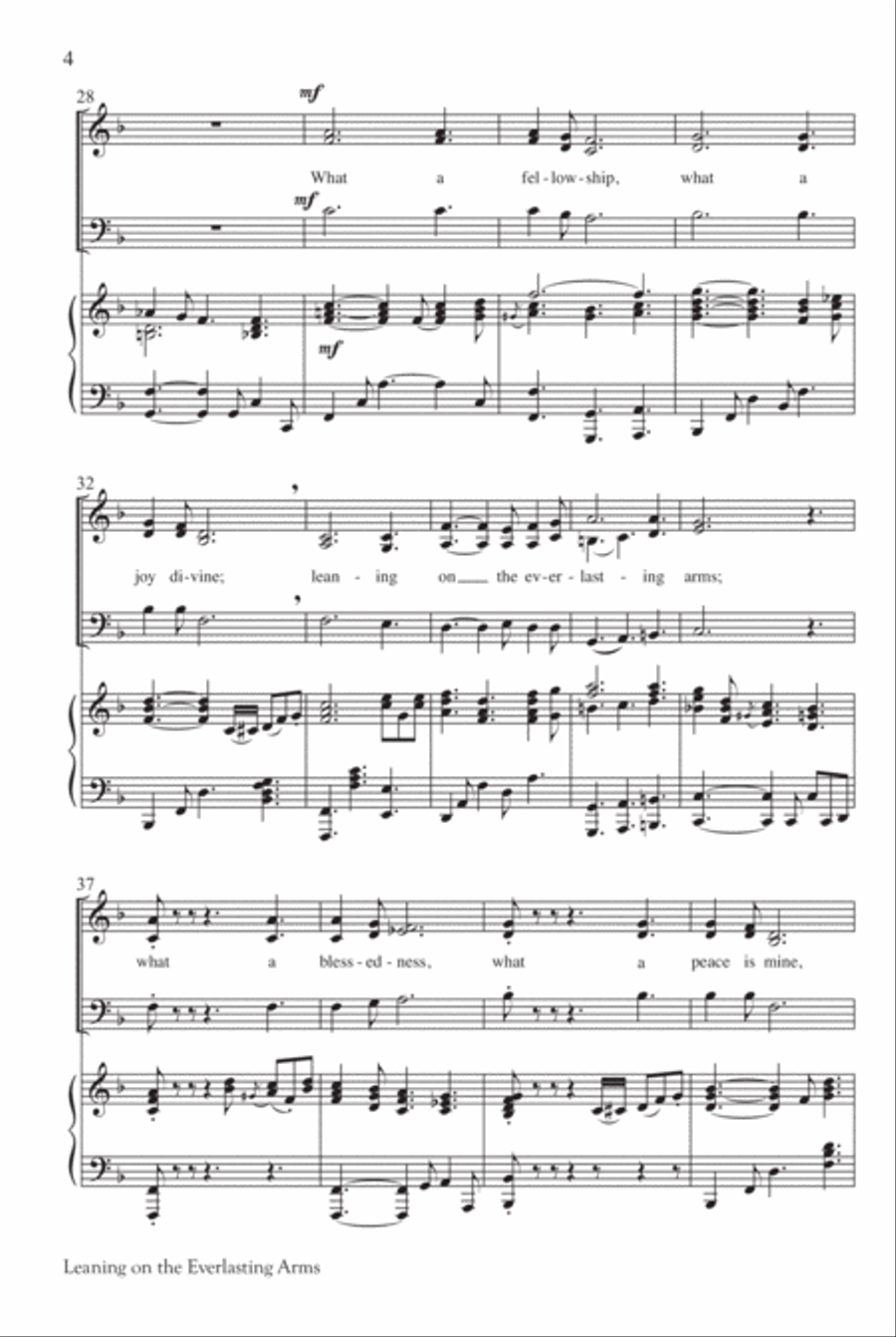 Leaning on the Everlasting Arms 3-Part scores gallery preview page 5
