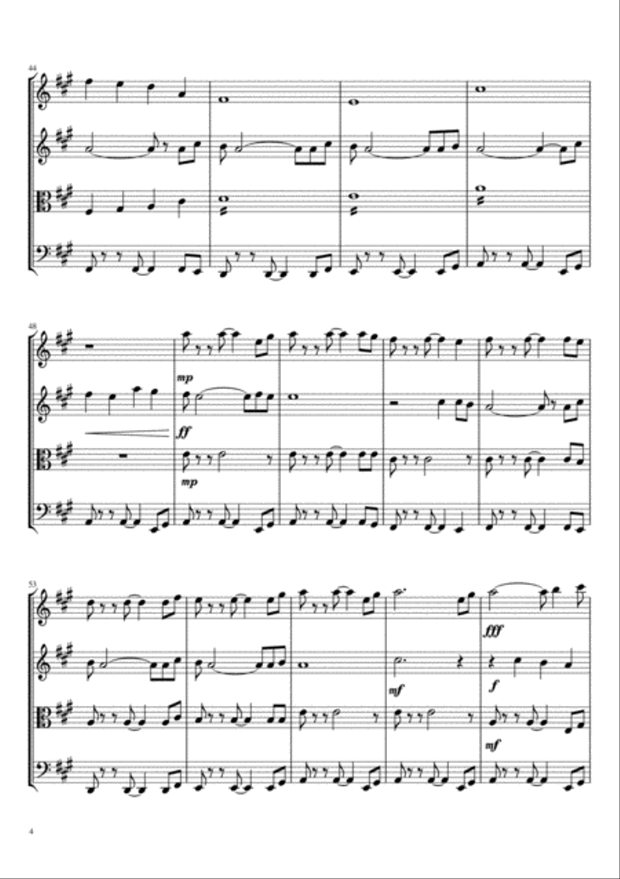 Stand By Me Stand By Me String Quartet scores gallery preview page 4