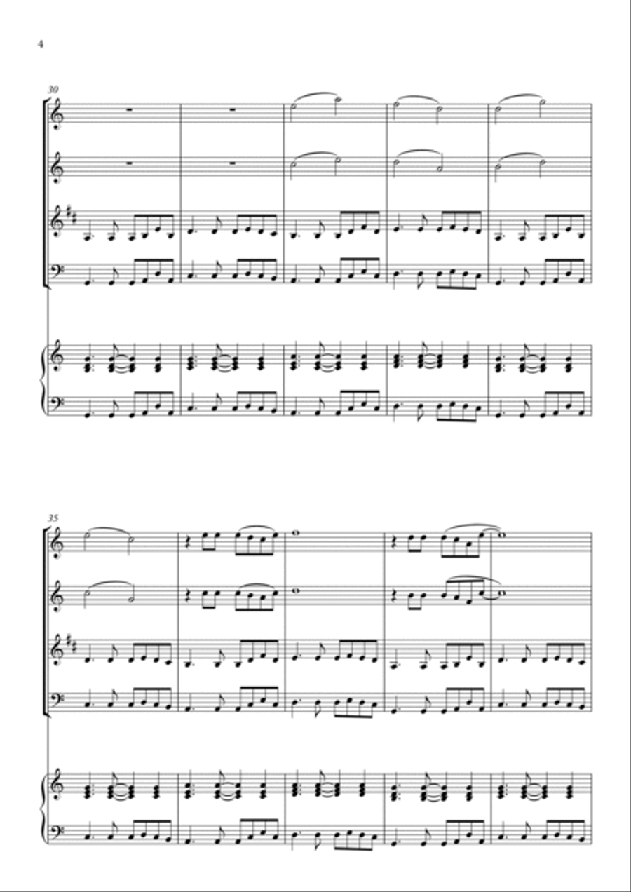 Flowers Woodwind Quartet scores gallery preview page 4