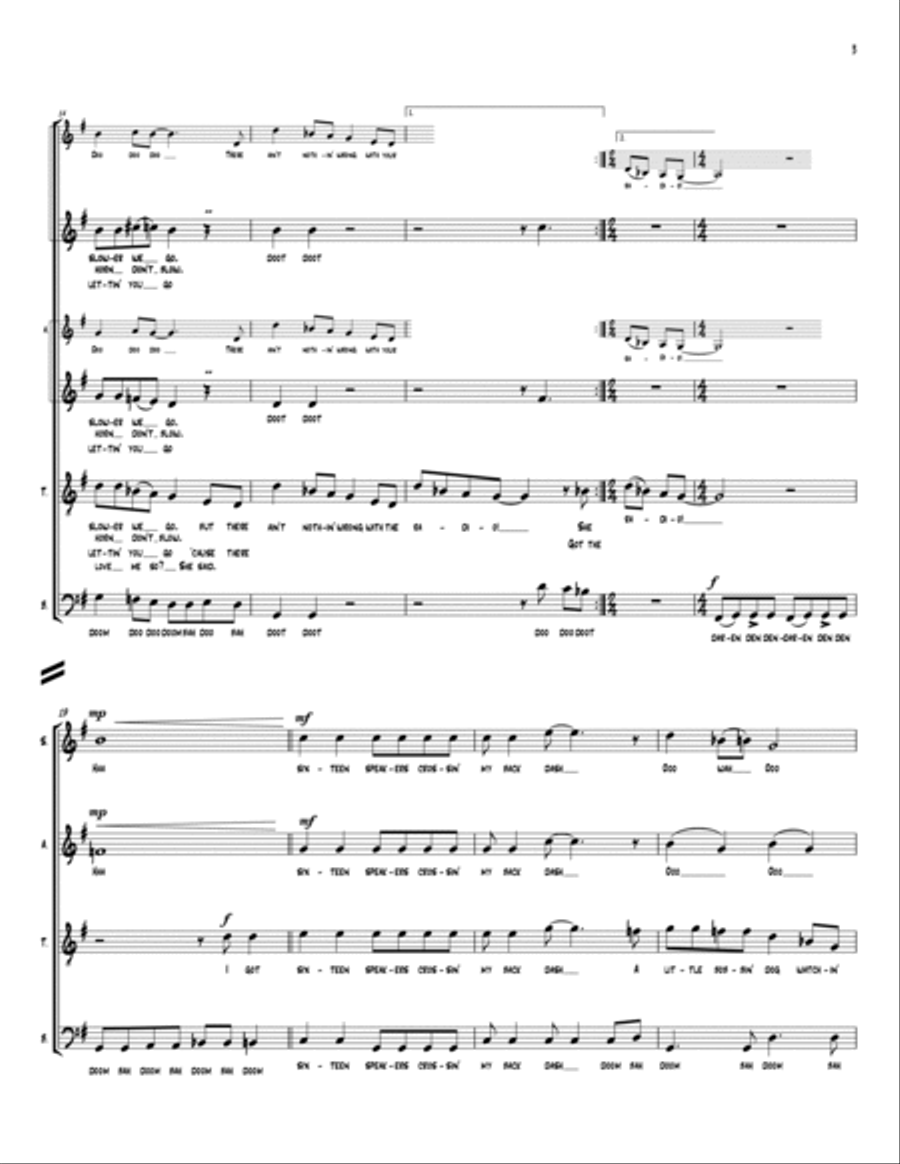 There Ain't Nothing Wrong With The Radio 4-Part scores gallery preview page 3