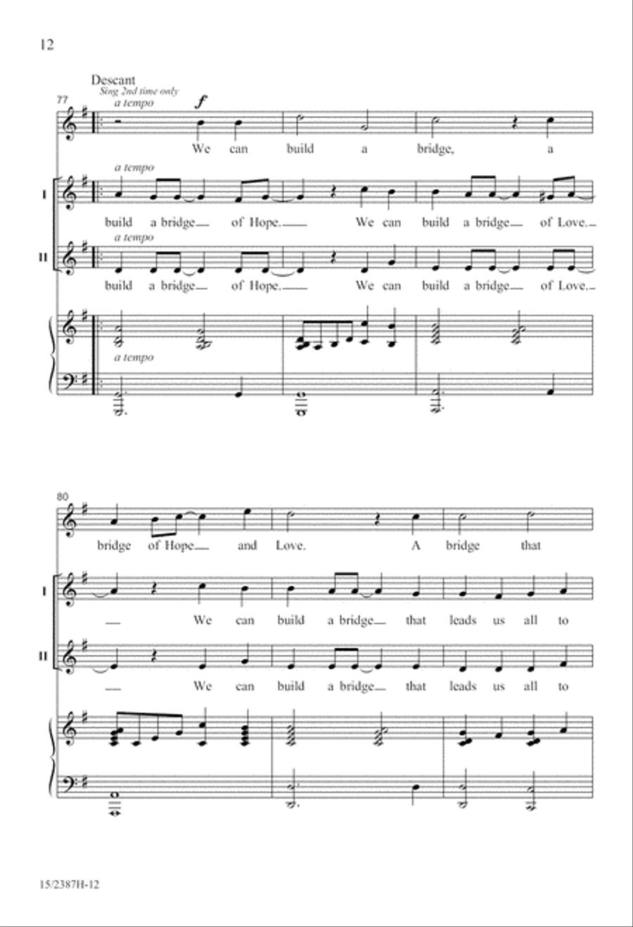 We Can Build a Bridge 2-Part scores gallery preview page 13