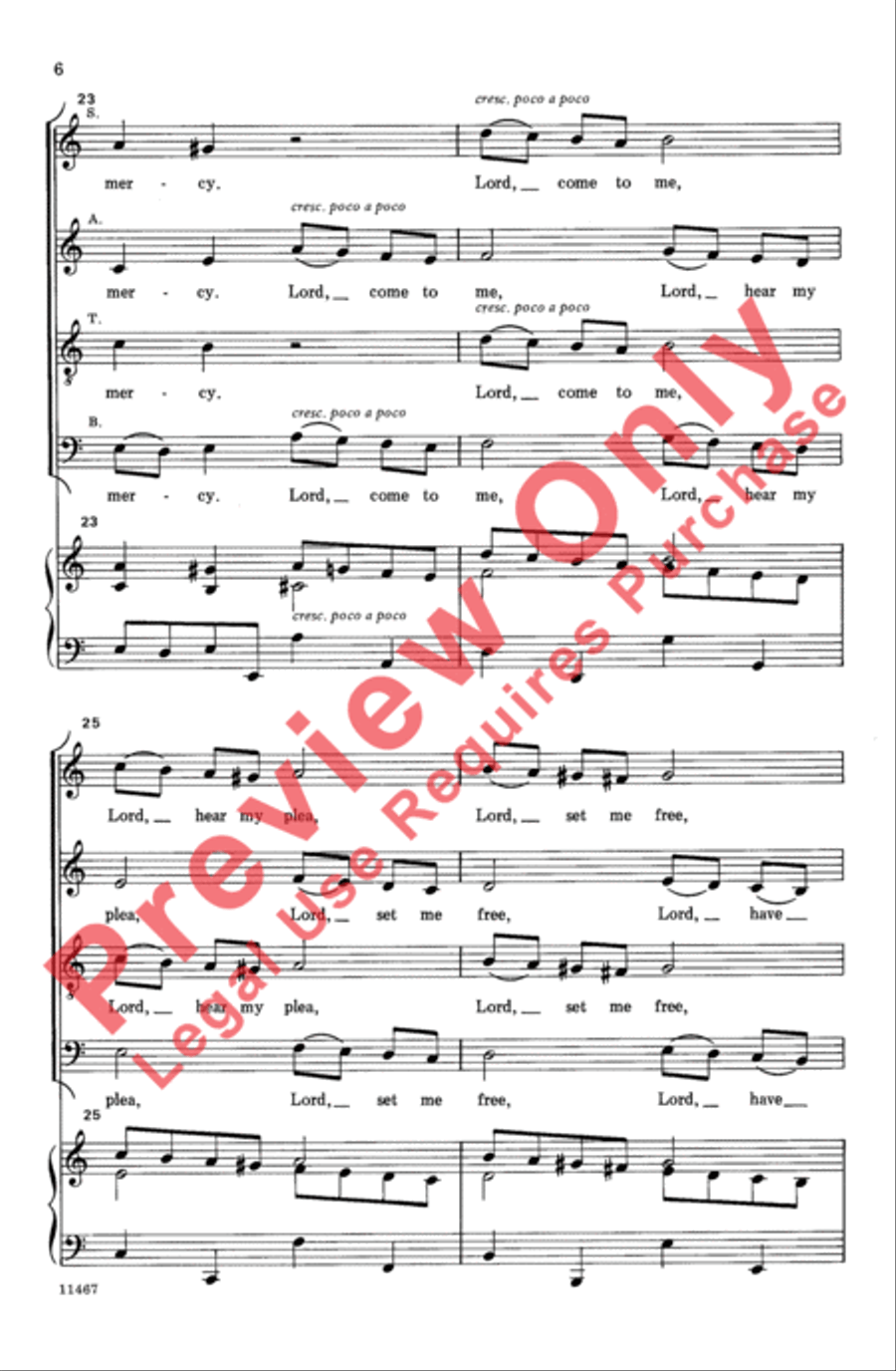 Lenten Prayer 4-Part scores gallery preview page 6