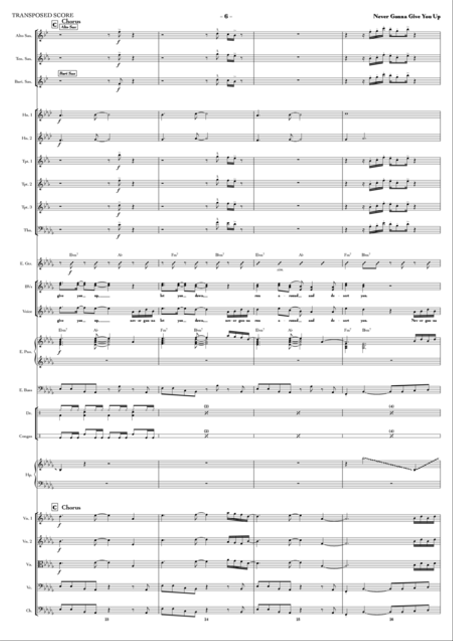 Never Gonna Give You Up Full Orchestra scores gallery preview page 6