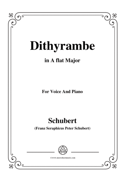 Schubert-Dithyrambe,Op.60 No.2,in A flat Major,for Voice&Piano image number null