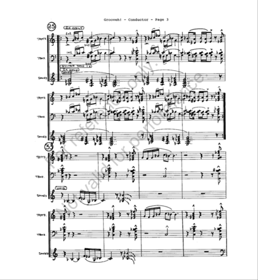 Grooveh! Grooveh! Jazz Ensemble scores gallery preview page 4