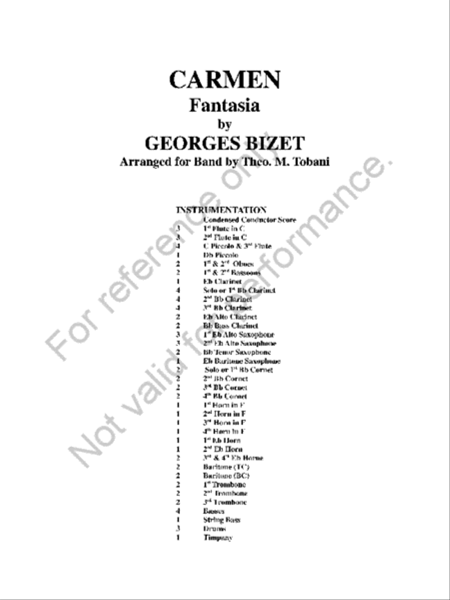 Carmen Concert Band scores gallery preview page 2