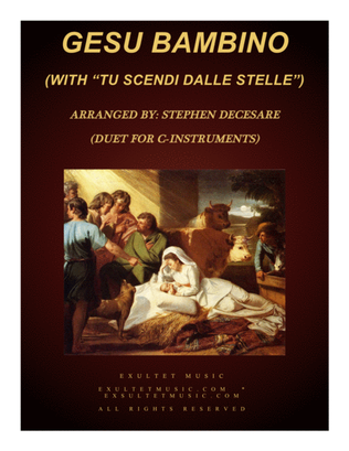 Book cover for Gesu Bambino (with "Tu Scendi Dalle Stelle") (Duet for C-Instruments)