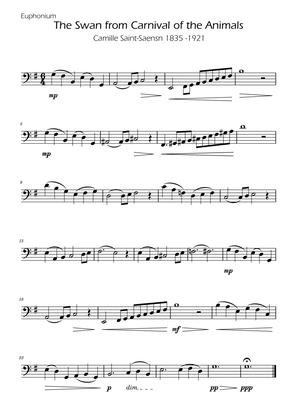 The Swan - Camille Saint-Saëns - Euphonium Solo