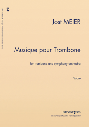 Book cover for Musique pour trombone