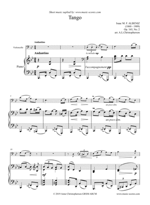 Tango - Cello and Piano (Bb ma)