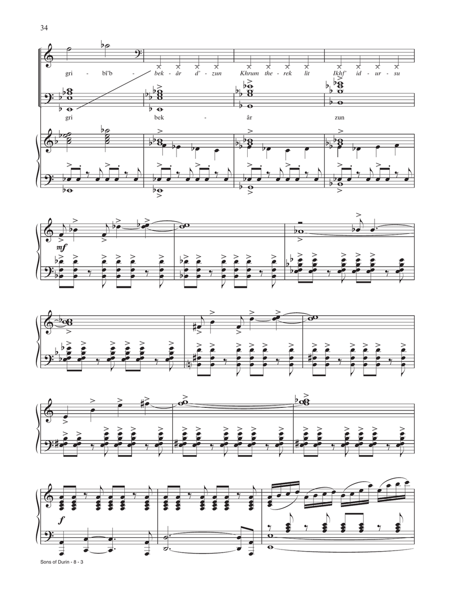 Sons Of Durin (from The Hobbit: The Battle of the Five Armies) Voice scores gallery preview page 3