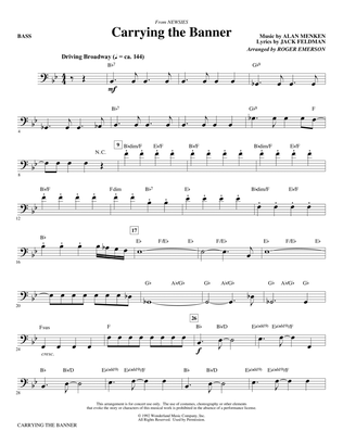 Book cover for Carrying The Banner (from Newsies) (arr. Roger Emerson) - Bass