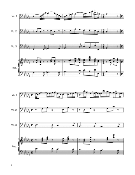 Arioso BWV 156 - Cello Trio w/Piano image number null