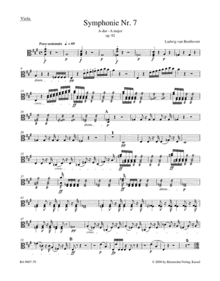Symphony, No. 7 A major, Op. 92